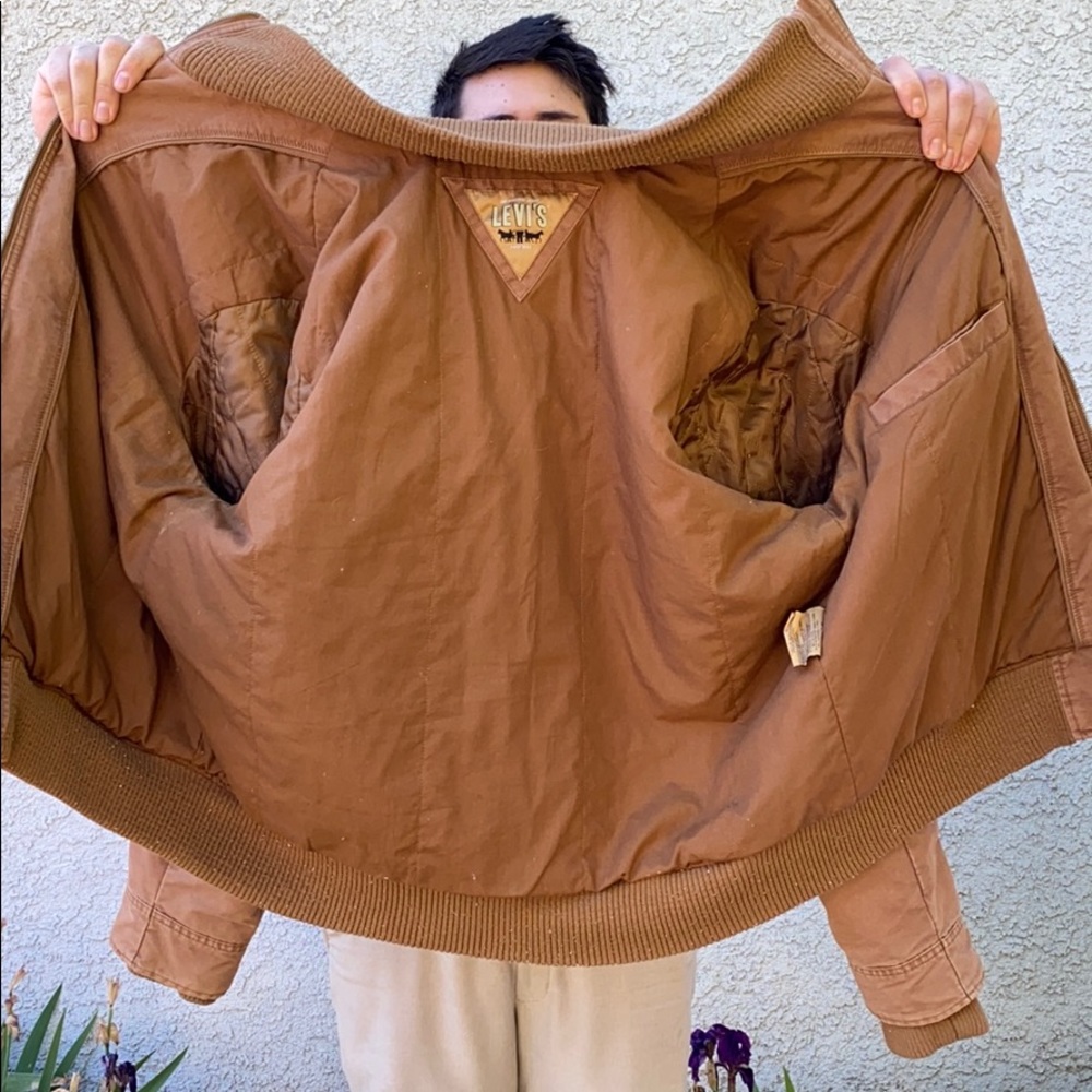 Men’s Vintage Brown Khaki Neutral Tan Levi’s Utility Barn Jacket Coat XXL 2XL 🧥 - Picture 12 of 13